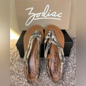 New Zodiac Women's Snakeskin Sandals